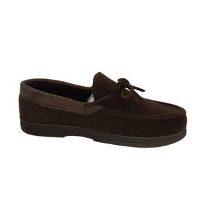 Wayland Square NEW Men's Deluxe Memory Foam Brown Slippers - sz. Med. 8-9